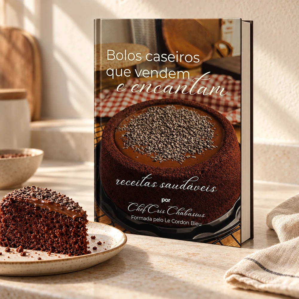 Capa do manual de bolos caseiros que vendem e encantam